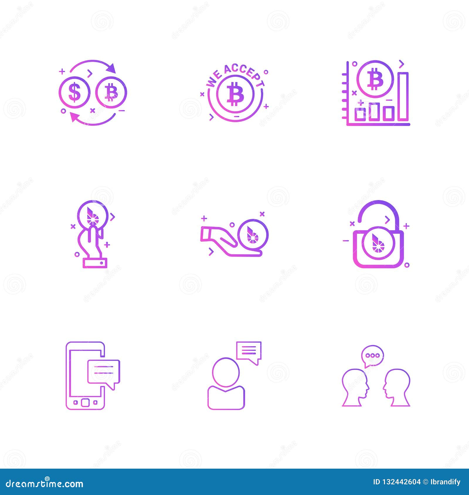 Bit Coin Crypto Currency Graph Chart Lock Unlock Mo - 